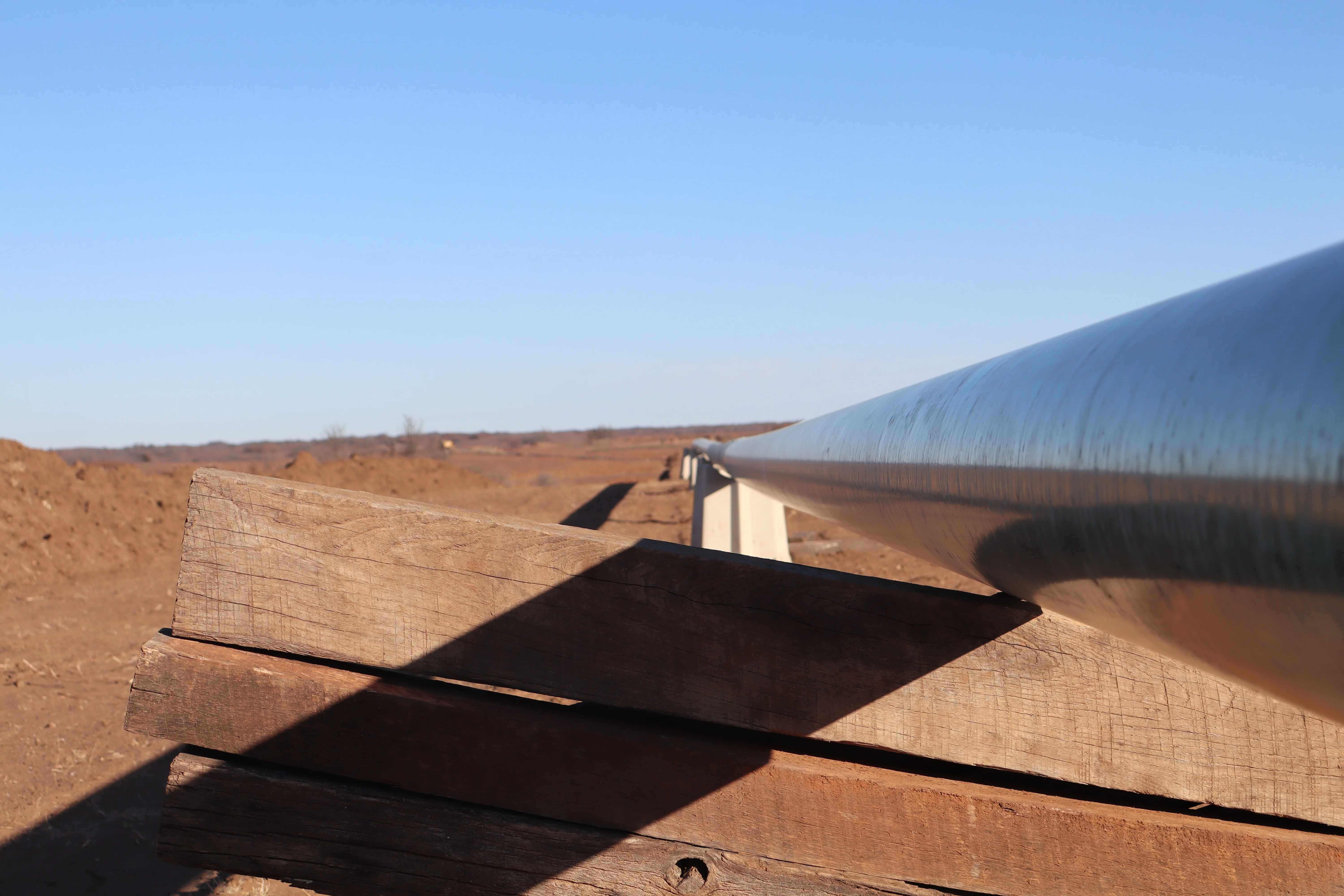 Pipeline in Desert Landscape
